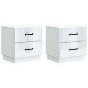 Armadio da Notte con cassetto 2 pcs Bianco 43 x 34,5 x 44,5 cm