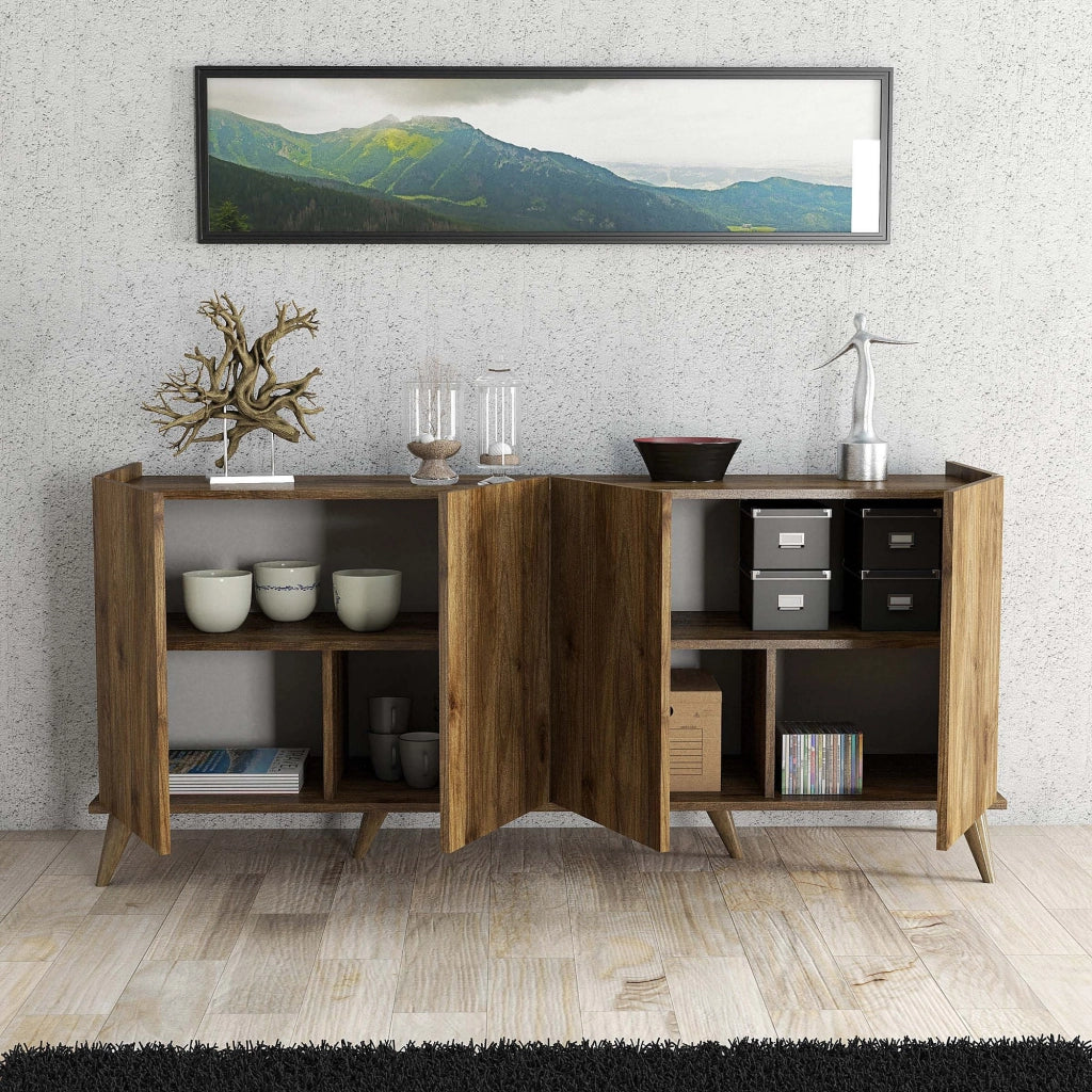 Credenza in legno "Elegante" - 180 x 45 x 80 cm - Marrone