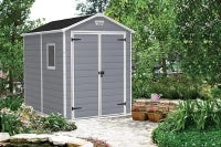 Casetta da Giardino Manor 6x8, Grigia, 185,8 X 236,8 X 227 h