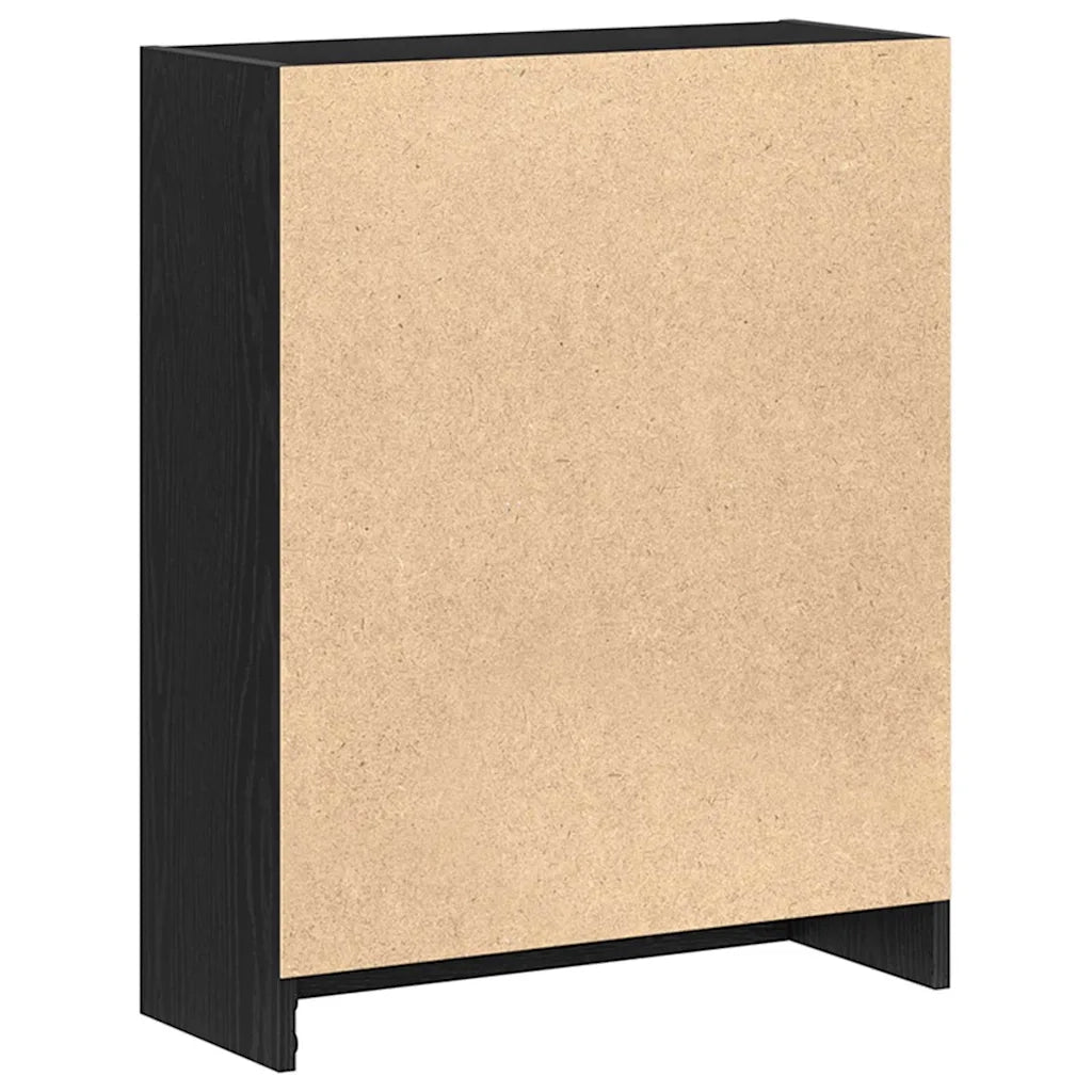 Armadio per Libri Rovere Nero 60 x 24 x 76 cm Legno multistrato 862001