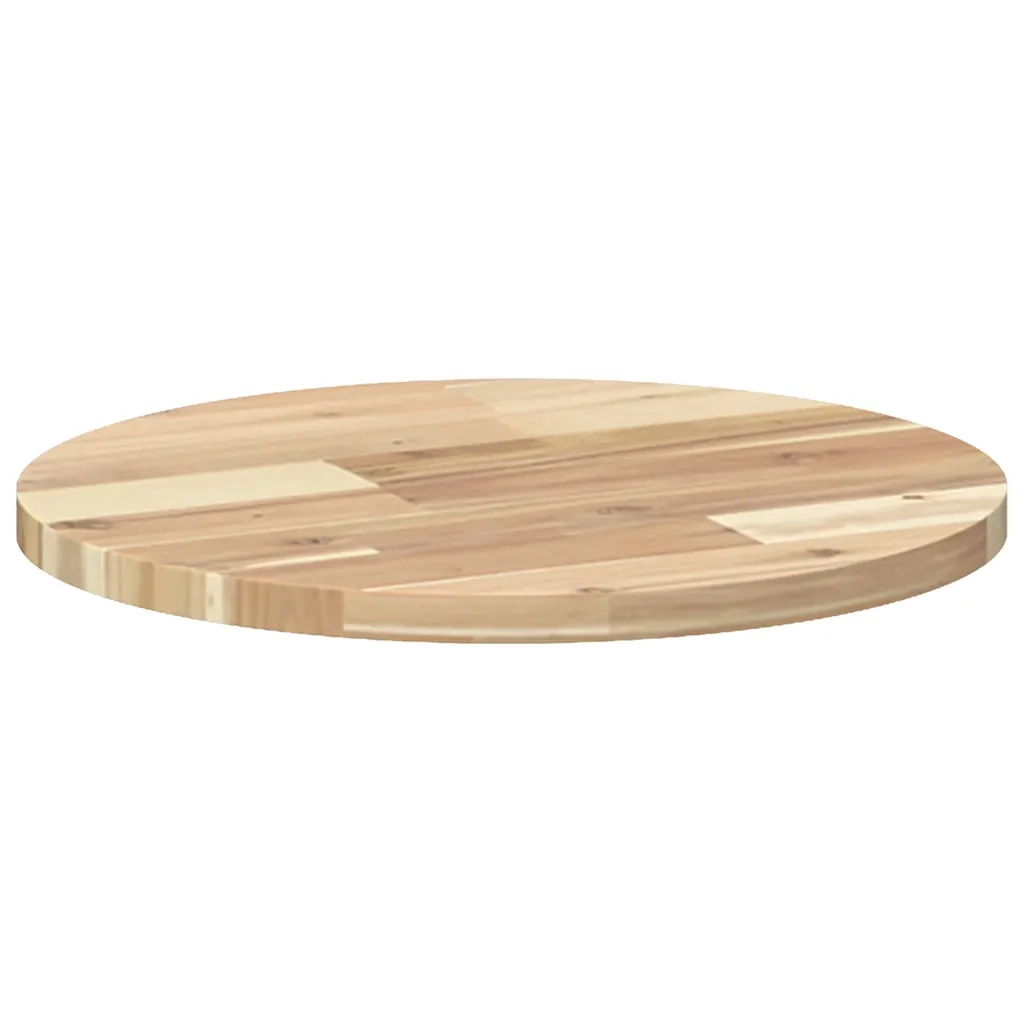 vidaXL Piano Tavolo Rotondo Ø40x2 cm in Legno Massello di Acacia