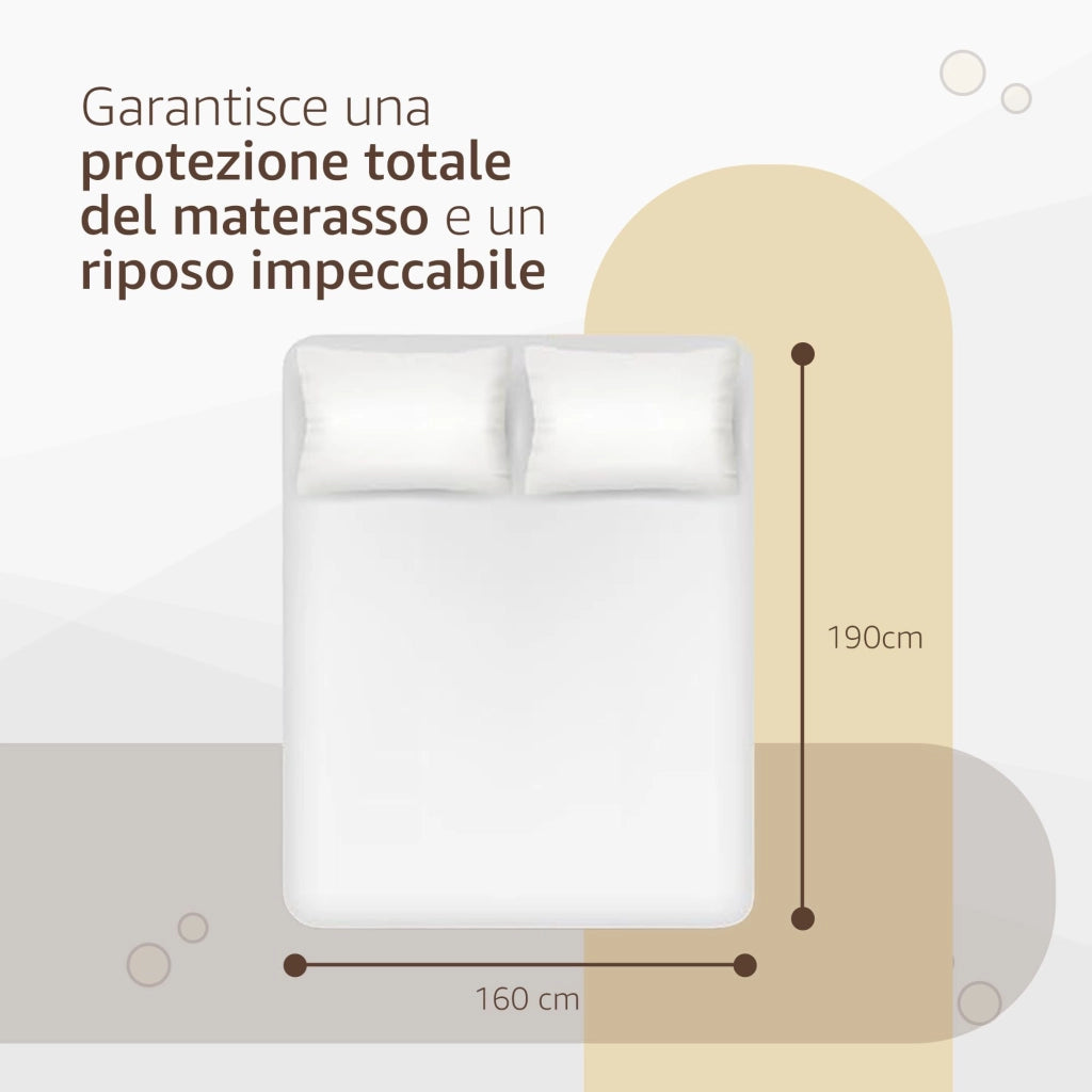 SONIT - Coprimaterasso Matrimoniale Con Cerniera Misura: MATRIMONIALE 160X190