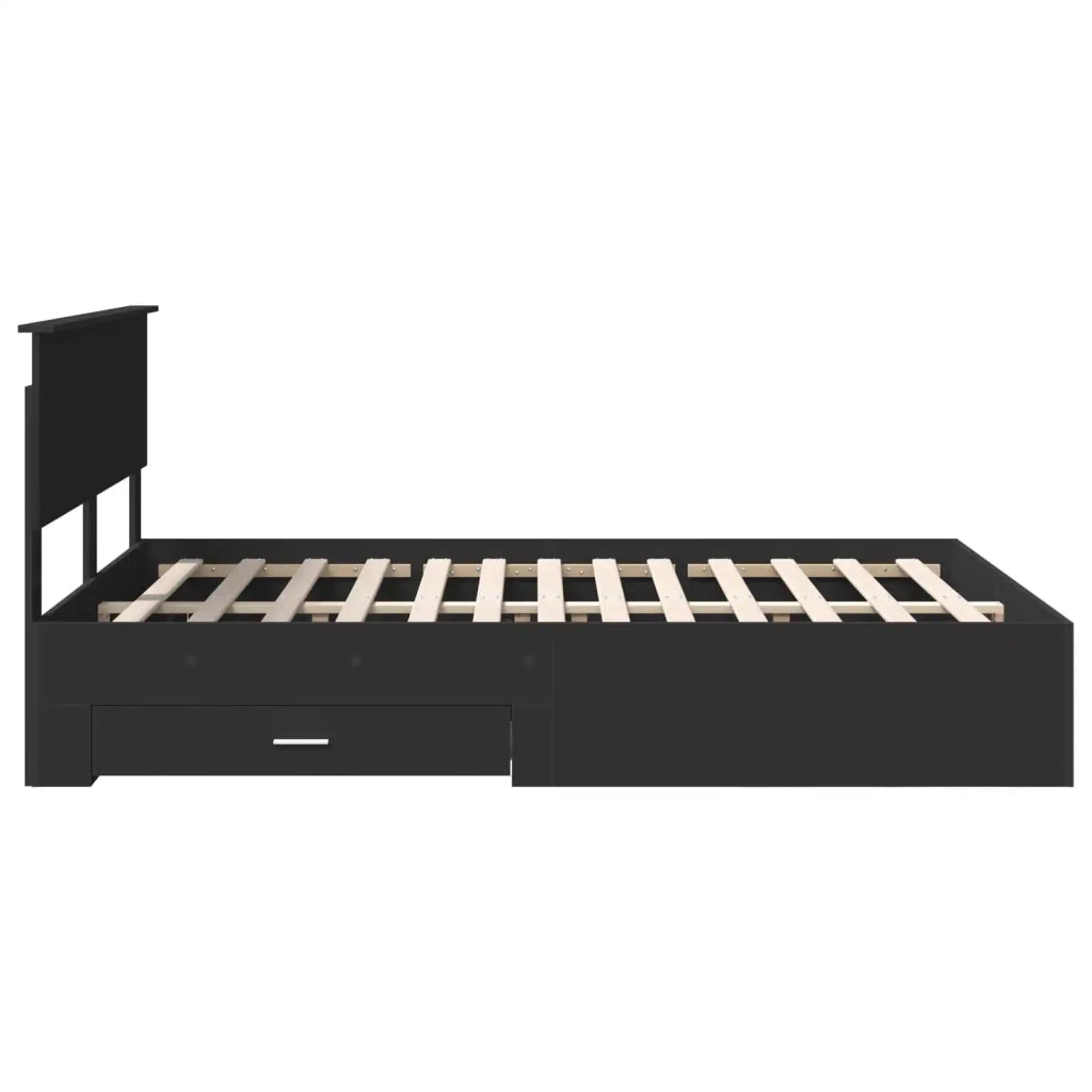 Struttura del letto Nero 140 x 190 cm Legno multistrato 3410896