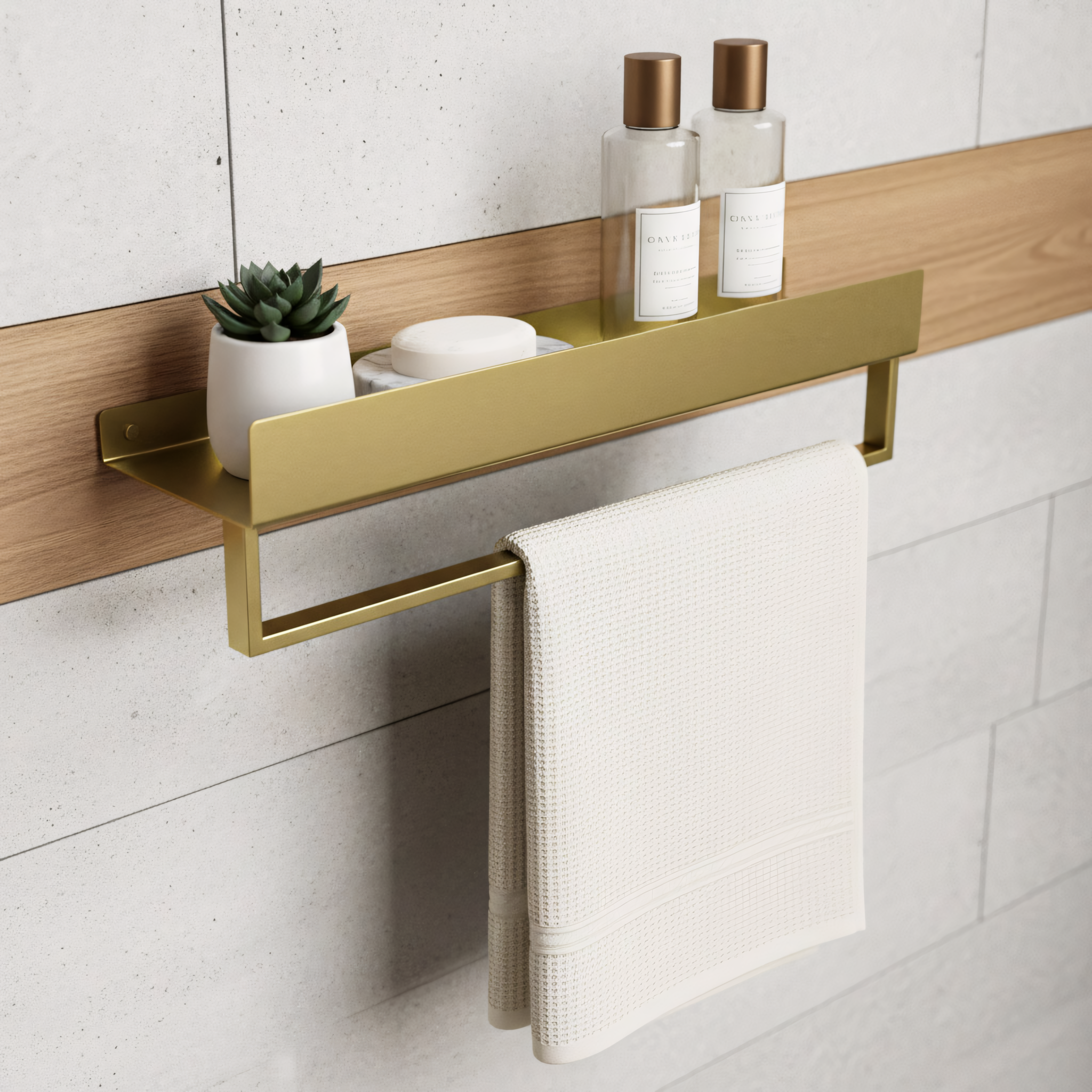 Mensola Da Bagno Sf01 45cm Gold Brush