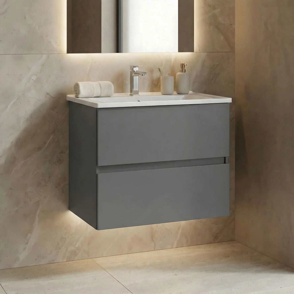 Mobile lavabo "Nest 71 v2" - 71 x 51 x 55 cm - Grigio opaco