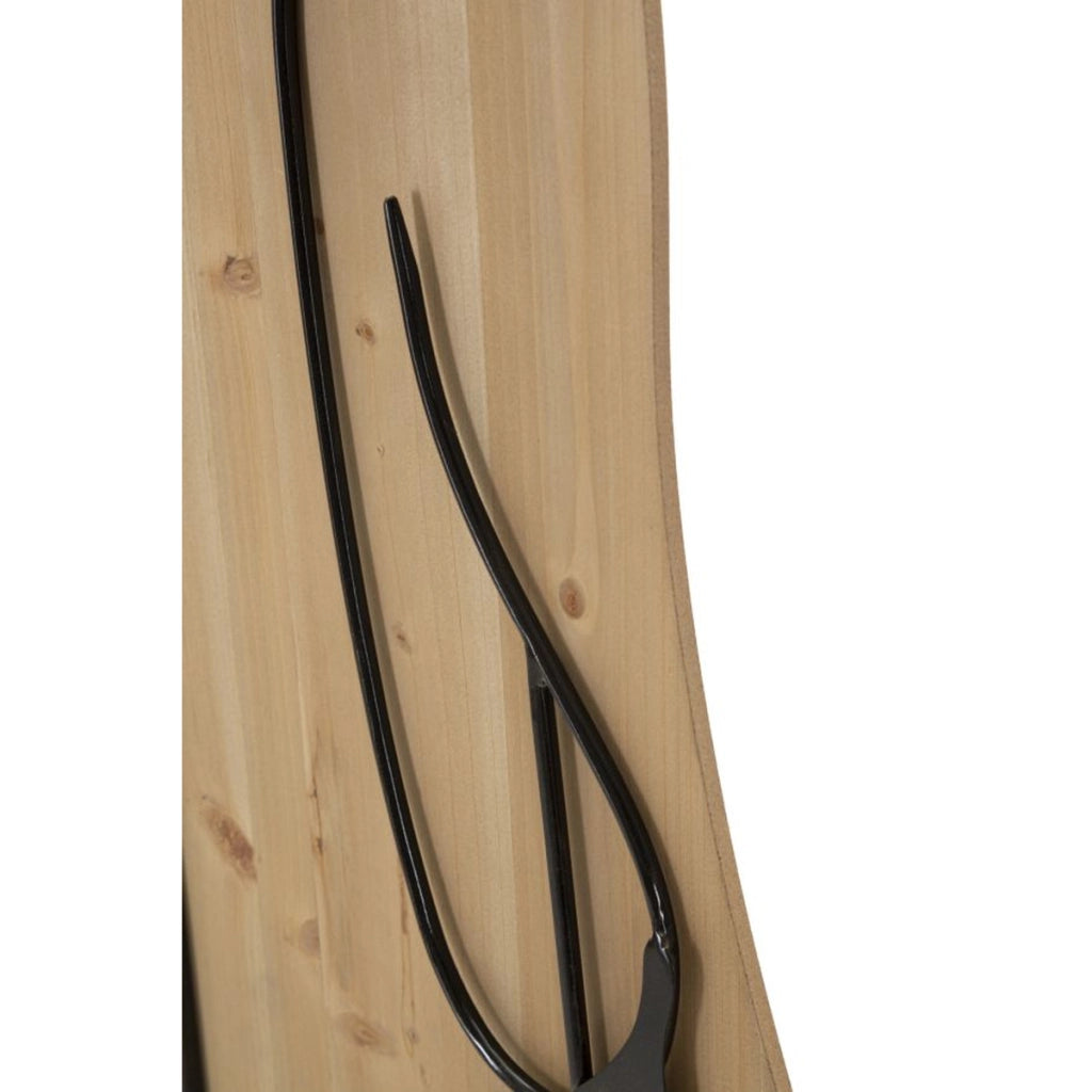 Decorazione in Metallo e Legno Donna, Marrone, Metallo, 60x2x90 cm
