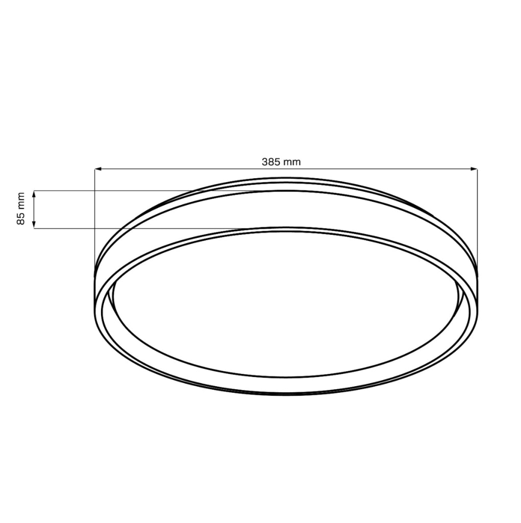 Plafoniera LED Polux Eliza 48W IP44 38,5cm CCT dimmer