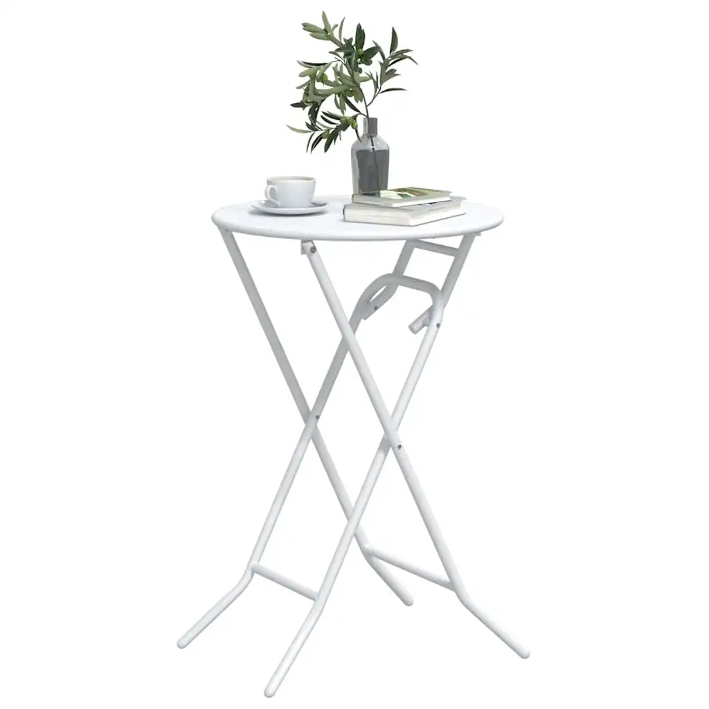 Tavolo da Giardino Bianco 50 x 50 x 72 cm Metallo 42010321