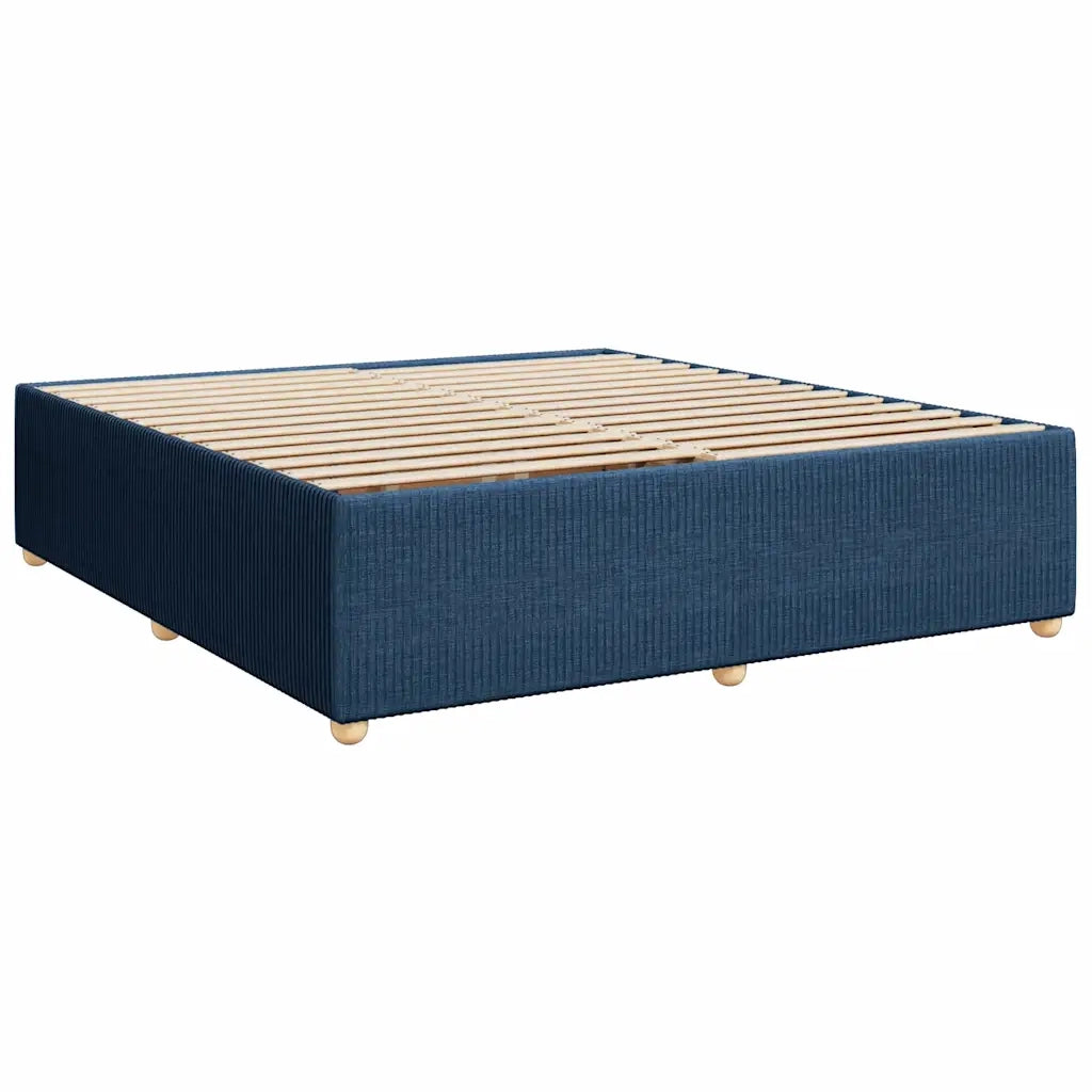 Giroletto a Molle con Materasso Blu 180x200 cm in Tessuto