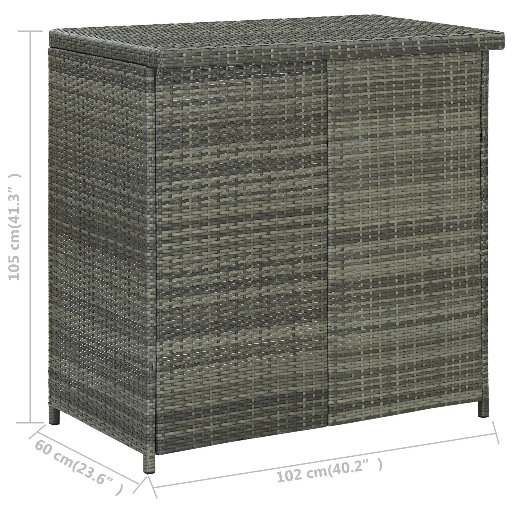 Set da Bar 3 pz in Polyrattan Grigio CFW1859949