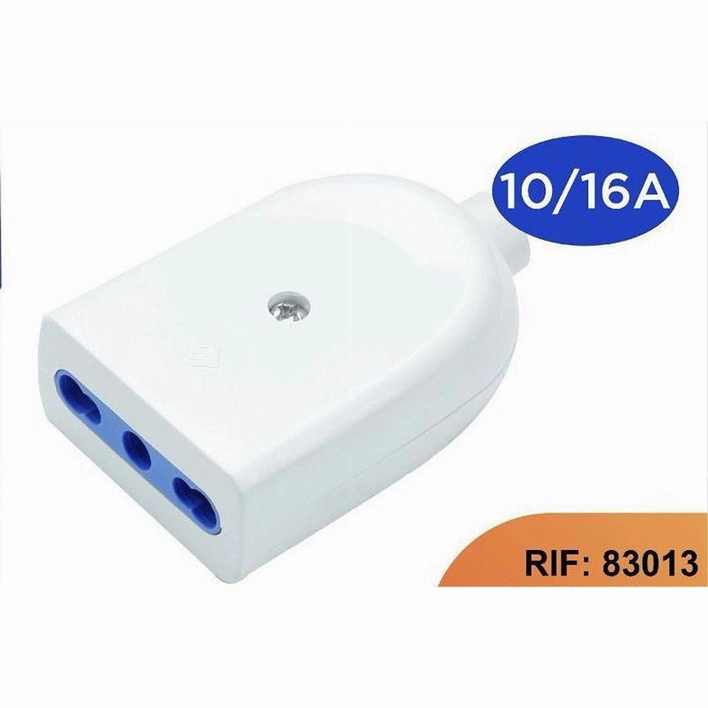 Trade Shop - Presa Bivalente P17/11 Elettrica Bipasso 2p+t 10a/16a 250v Max 1500w Bianco 83013 -