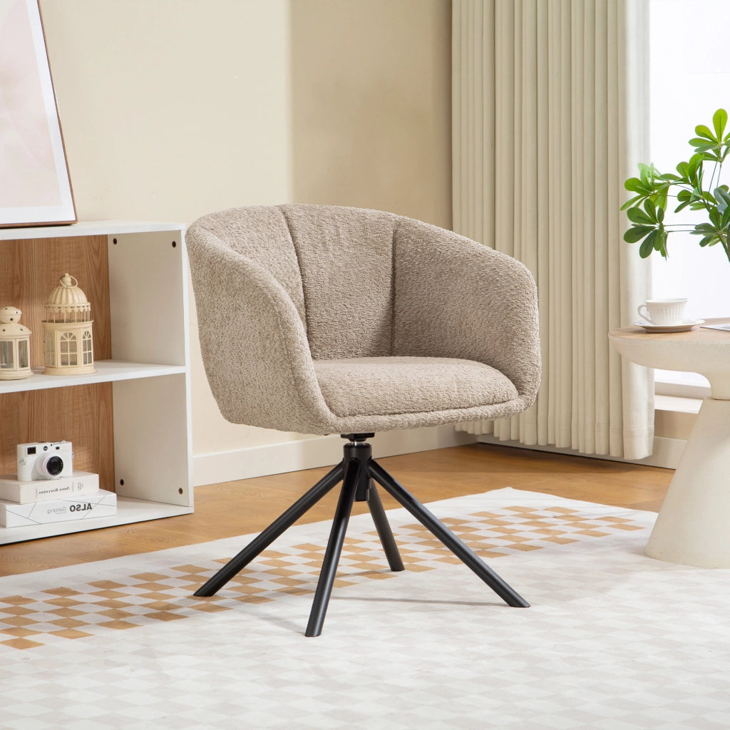 Poltrona girevole imbottita ¨C zephmum ¨C beige chiaro