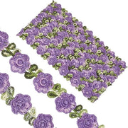 5 Metri Breed Paesi Blu Fiori Kant Trim - Fiore di Poliestere Geborduurd Veneto Kant Lint - Decorare Trim per Matrimonio Sartoriale - Applicazioni.