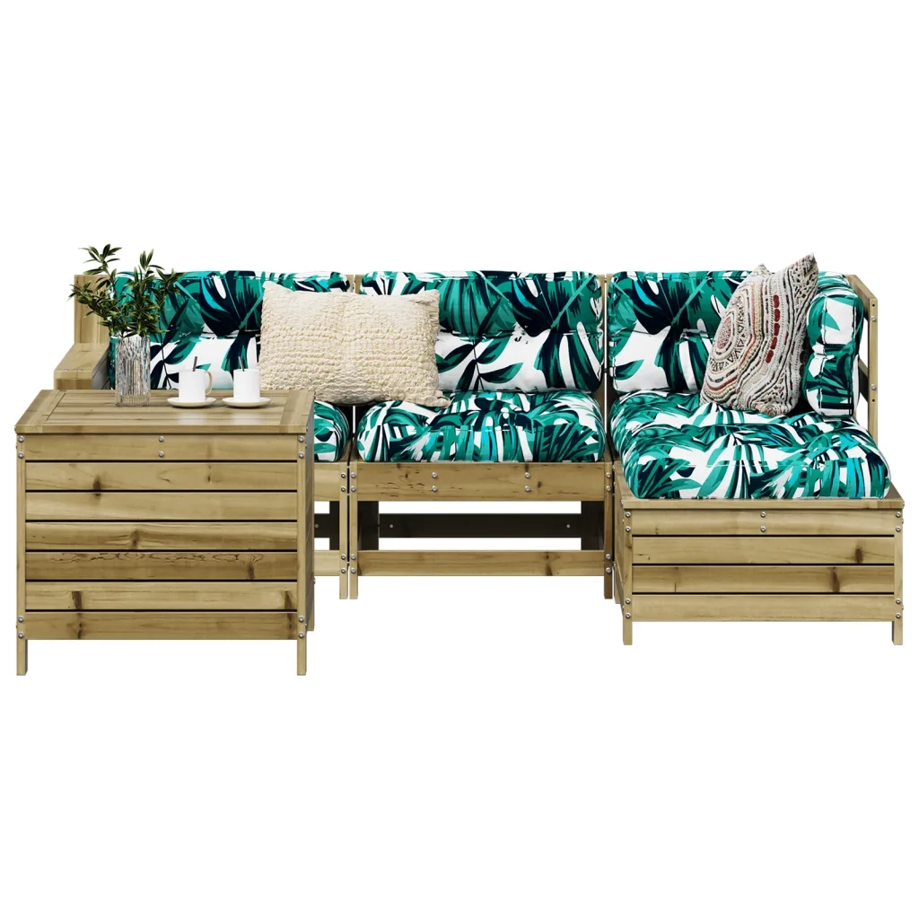 Set Divani da Giardino 5 pz in Legno Impregnato di Pino 3250487