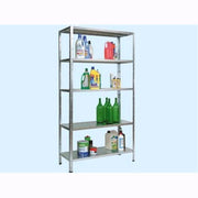 Scaffale Metallico ad incastro Brixo Click Clack 5 piani rinf.  L100xP40xH186 cm