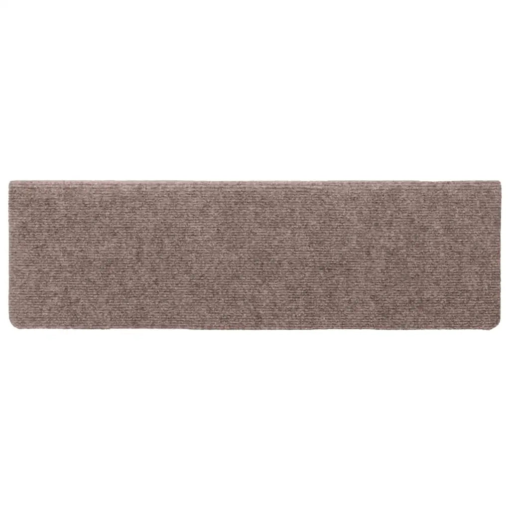Tappetini per scale autoadesivi 10 pz 65x21x4 cm Marrone Chiaro Bordo rettangolare 149723