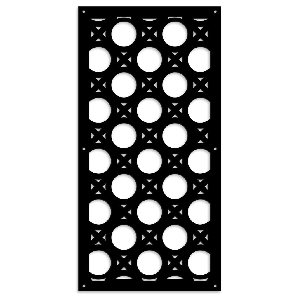 NOTTINGHAM - Pannello in PVC traforato - Parasole Misura: 98x198 cm, Colore: nero