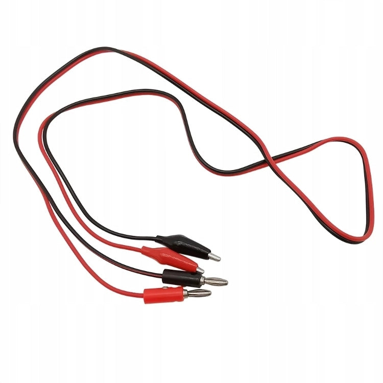 Cavi di Misura per Multimetro – Lunghezza 100cm, Coccodrilli 35mm | Nero e Rosso | Connessione Veloce e Sicura