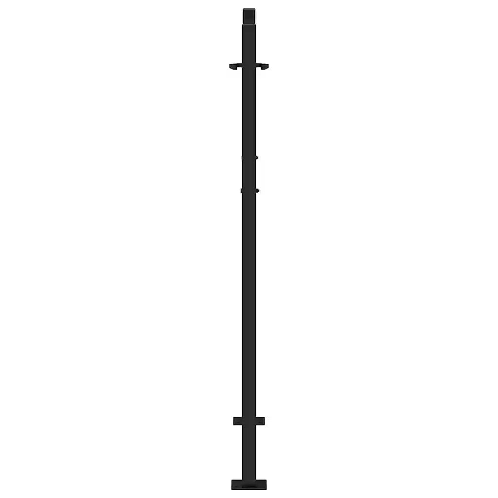 vidaXL Cancello Giardino Nero 105x130 cm in Acciaio Design a Fiamma