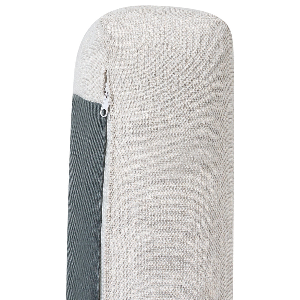 Divano letto angolare a destra Beige Tessuto poliestere imbottito 3 posti a L con cuscini Funzione letto Stile moderno Soggiorno