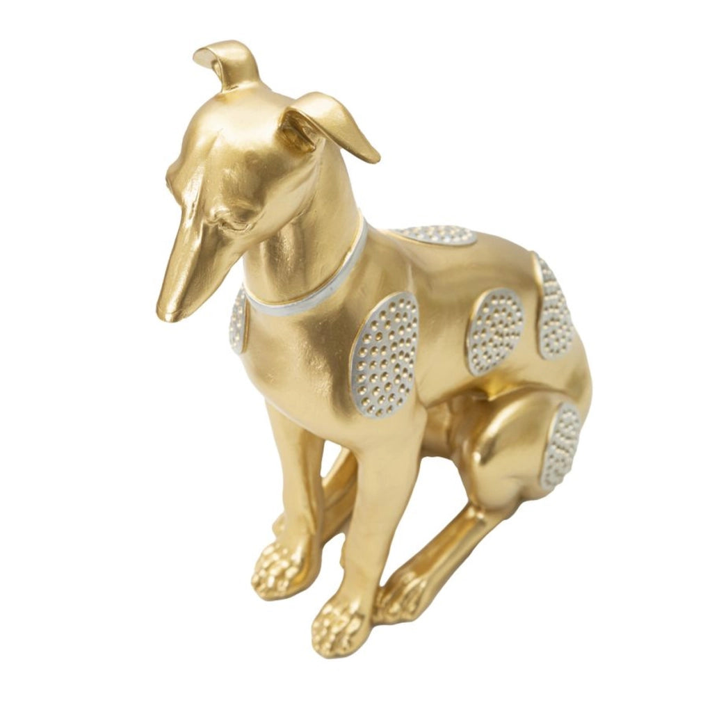 Scultura Cane 6, Oro, Poliresina, 19,8x10x29 cm