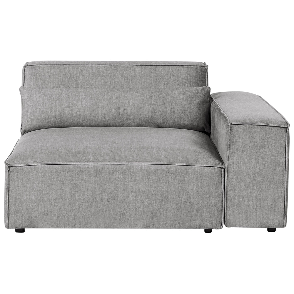 Divano componibile a 2 posti Divano componibile in tessuto grigio con gambe nere Soggiorno moderno