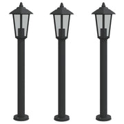 Lampade da terra per esterni 3 pezzi 80 cm acciaio inox nero 02_0042553