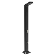 Doccia solare per giardino SOLARIS PREMIUM LED 35 LITRI in alluminio e PVC con lavapiedi