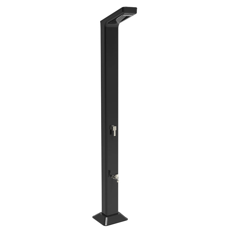 Doccia solare per giardino SOLARIS PREMIUM LED 35 LITRI in alluminio e PVC con lavapiedi