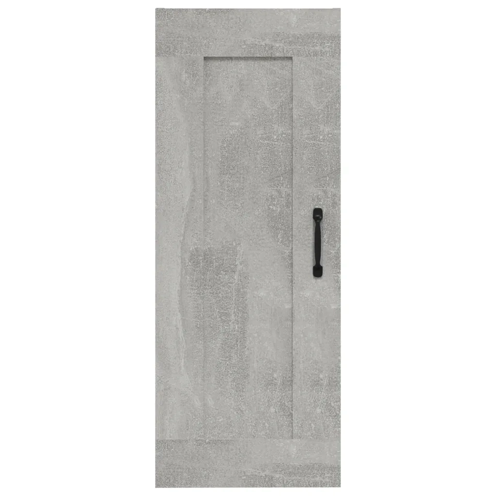 Armadietto a Muro Grigio Cemento 35x34x90 cm Legno Multistrato 812478
