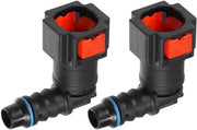Set di collegamento di acciaio inossidabile 90 gradi - Snelkoppeling - Set di 2 - Duraturo - Resistente alla corrosione
