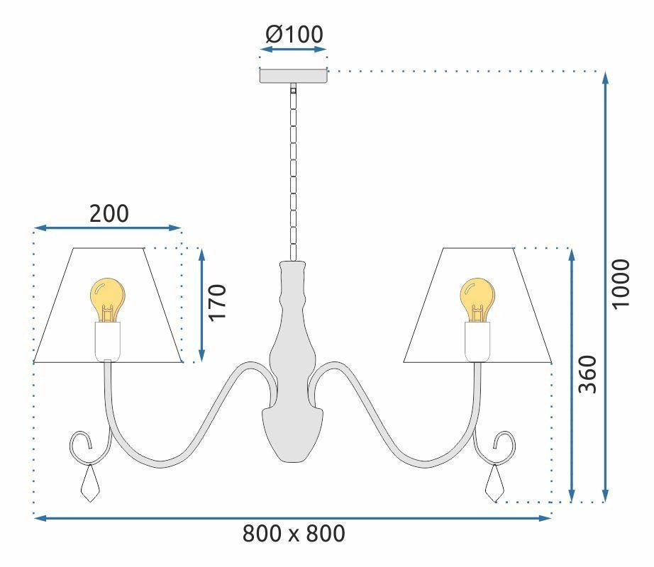 Lampada Cristal APP991-4CP