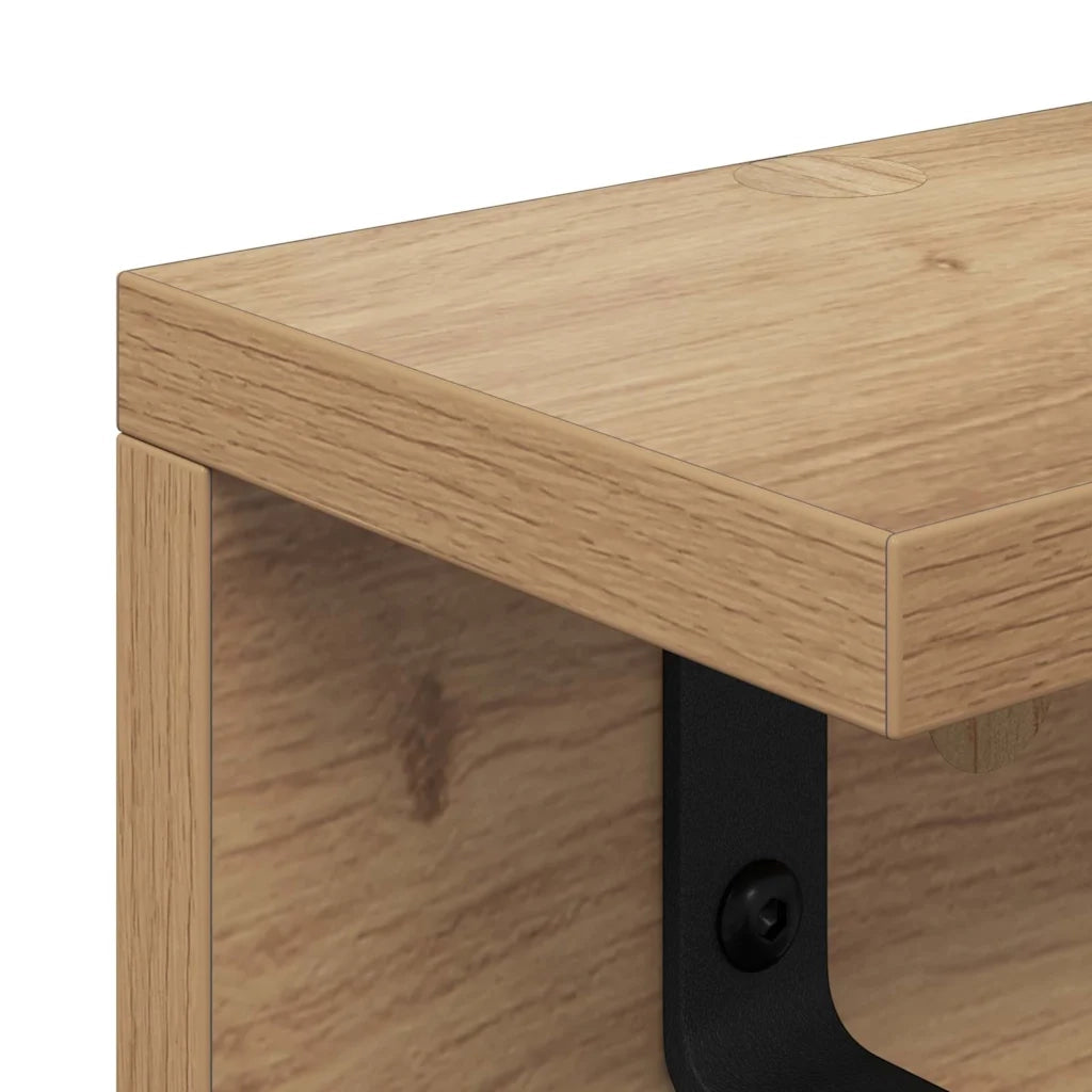 vidaXL Appendiabiti a muro rovere artigianale 100 x 10.5 x 10.5 cm