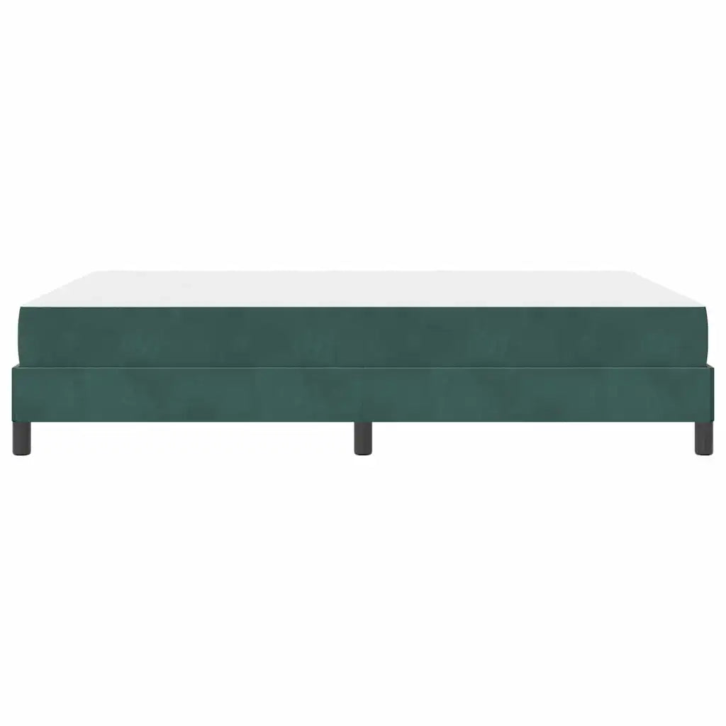 Letto a molle con materasso Verde Scuro 160 x 220 cm Tessuto