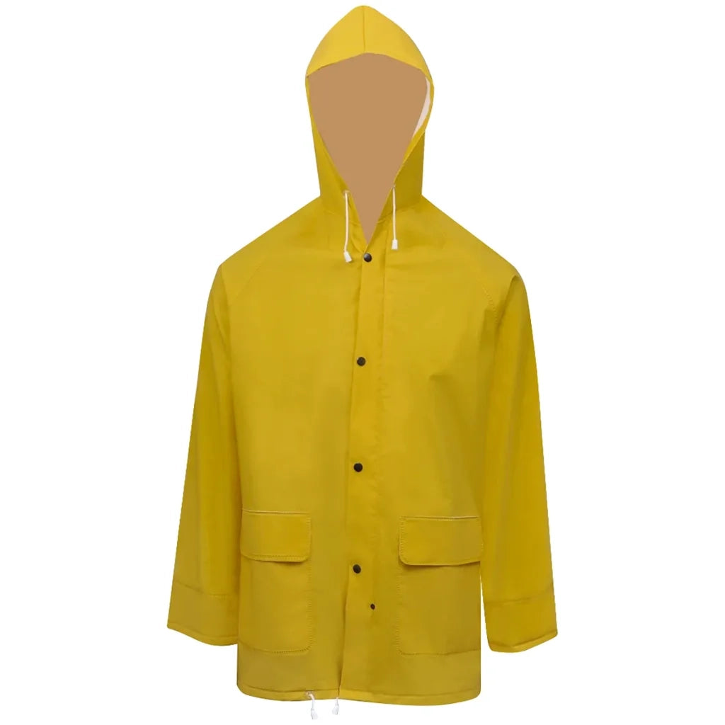 Impermeabile Verde resistente a 2 pezzi con cappuccio Giallo XL CFW4634702