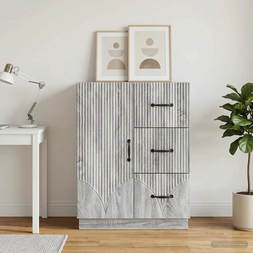 Credenza Grigio Sonoma 66 x 34,5 x 87 cm Legno ingegnerizzato 895321