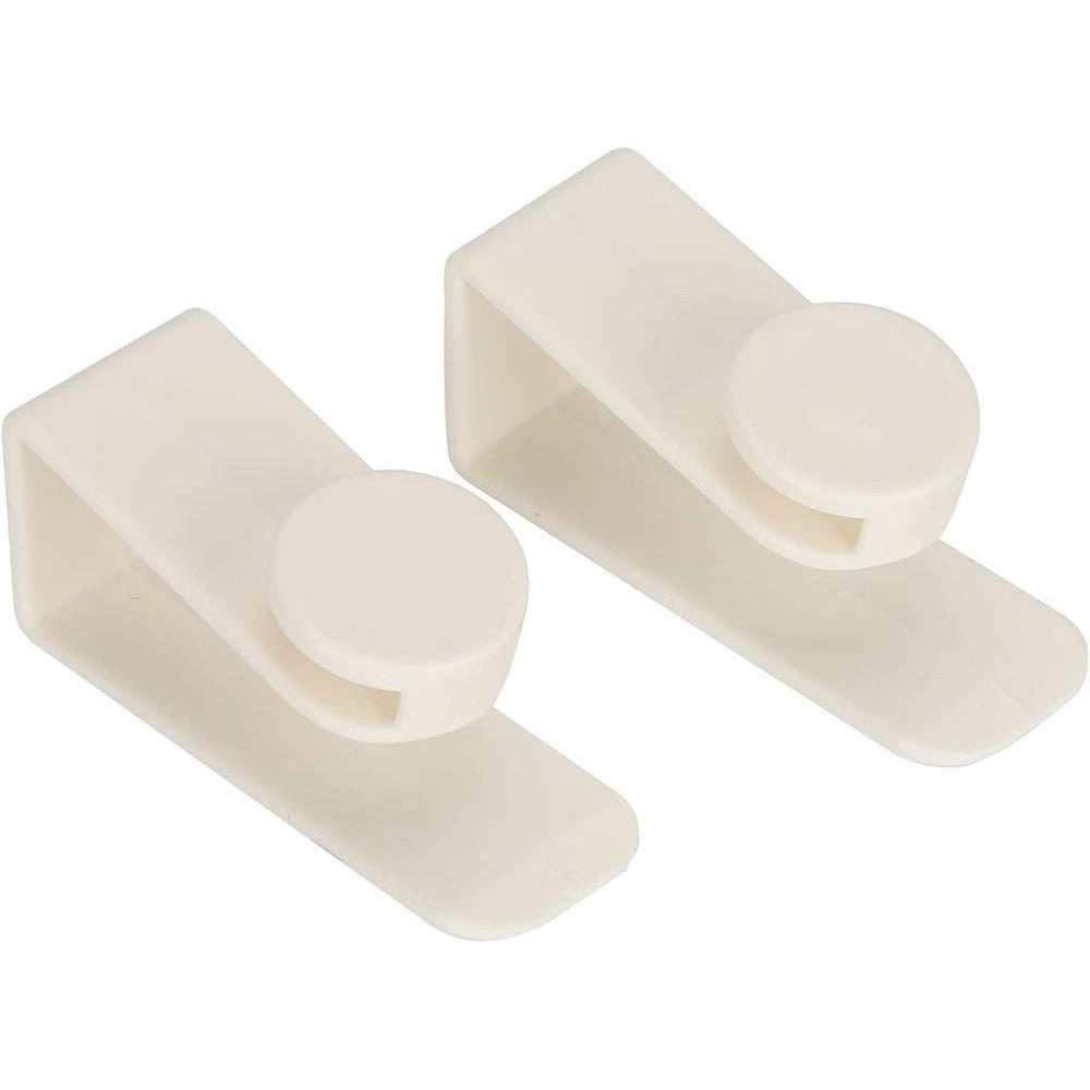 Trade Shop - Set 2pz Ganci Per Porta Armadio Portatili Per Appendere Oggetti Casa Bianco 87359 -