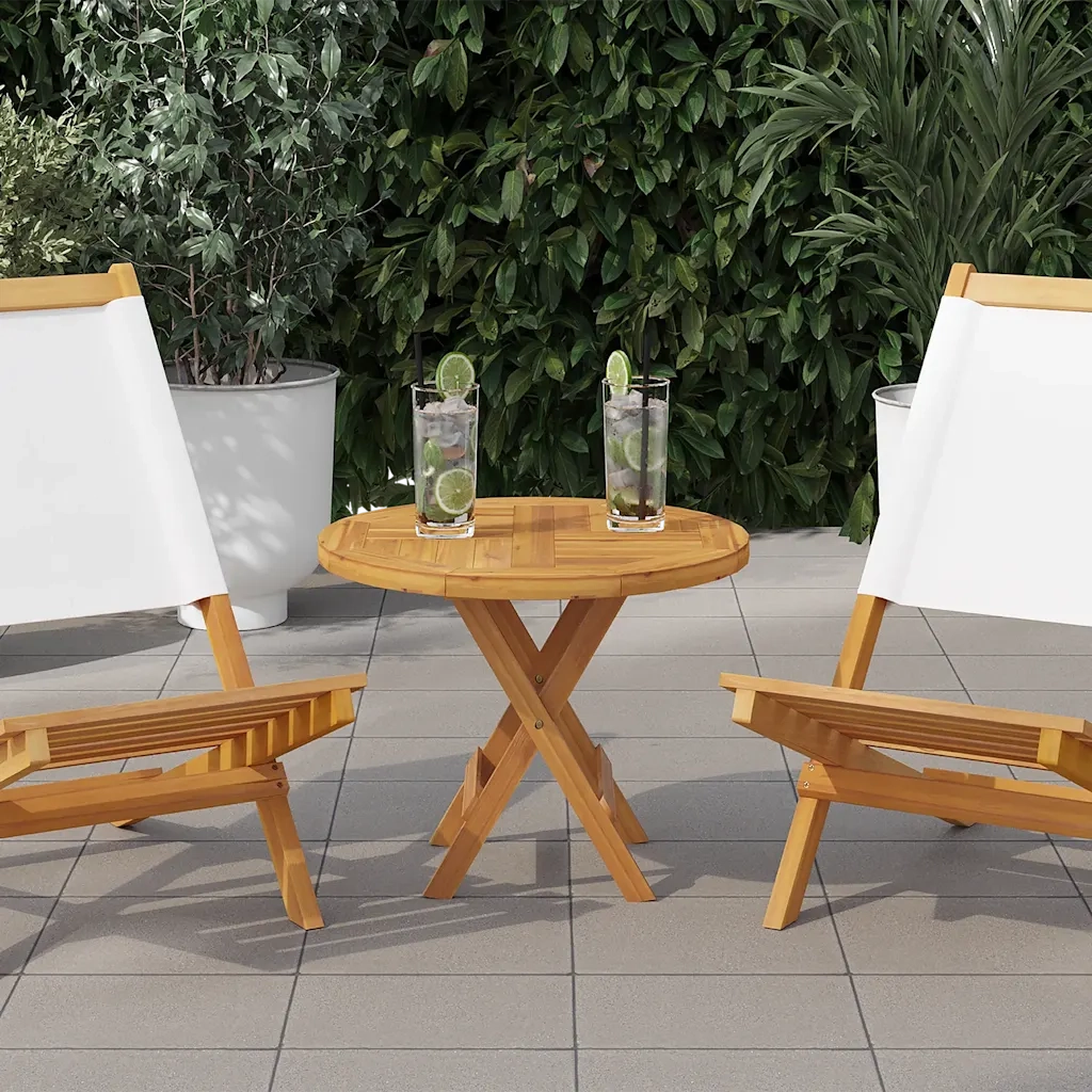 Piano Tavolo | Superficie Tavolo | Piano Scrivania in Legno Massello di Teak Rotondo 2,5 cm 50 cm