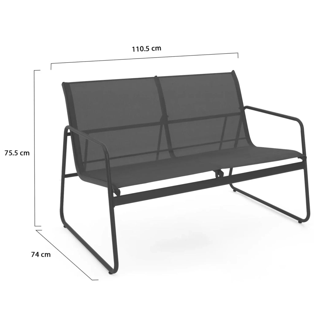 IDMarket - Set di mobili da giardino bassi MALAGA 6 posti con 2 divani, poltrone e tavolo in grigio antracite