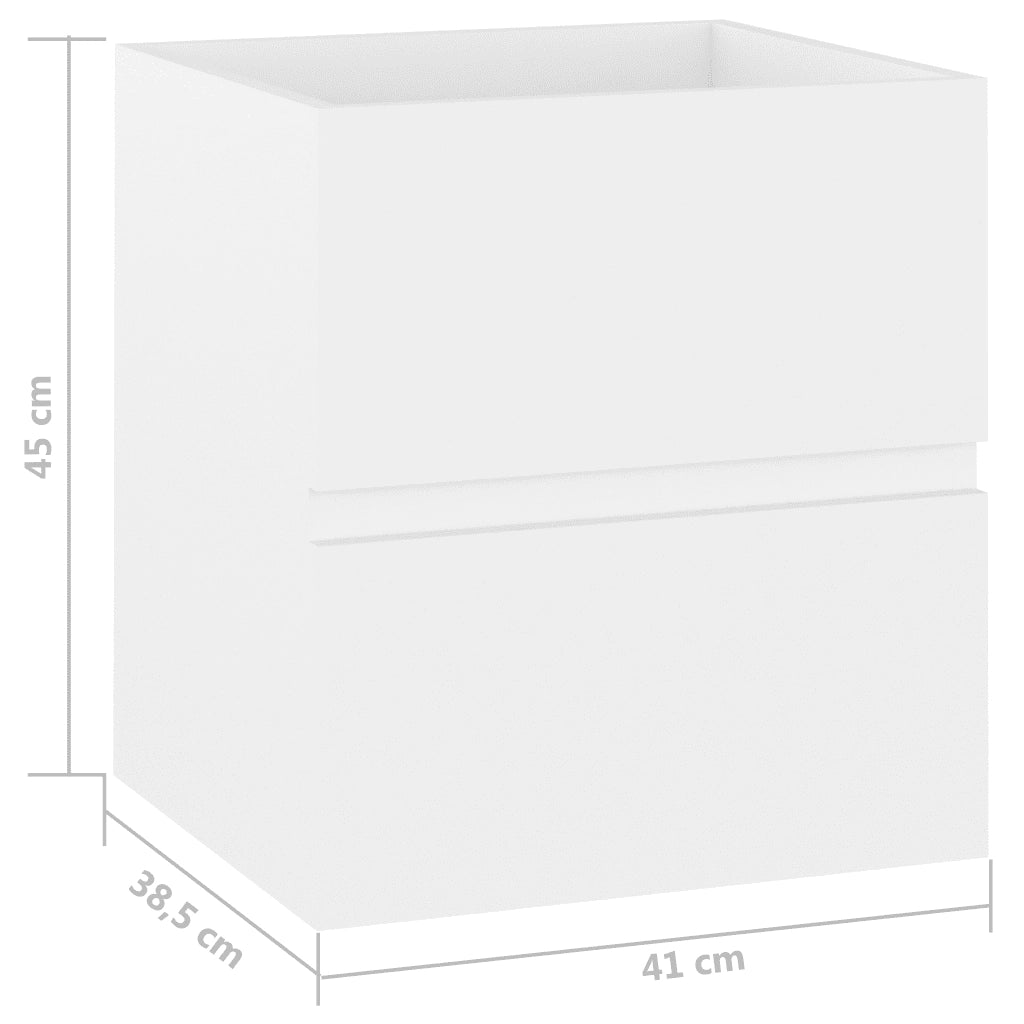 Mobile Lavabo Bianco 41x38,5x45 cm in Legno Multistrato 804728