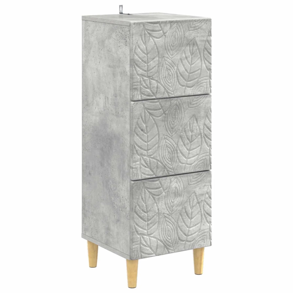 Mobile con Cassetti Grigio Cemento 33 x 34,5 x 90 cm