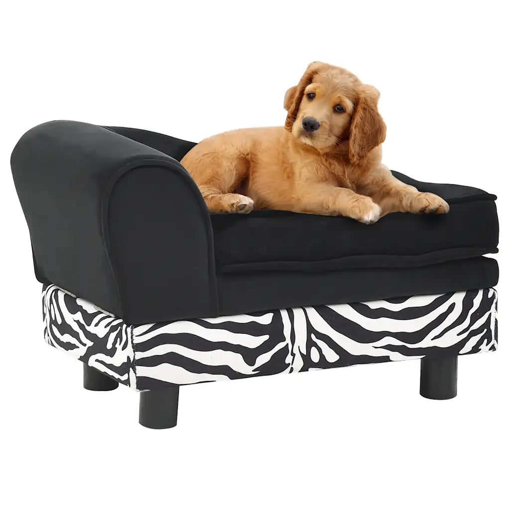 Divano per Cani Nero 57x34x36 cm in Peluche 170939