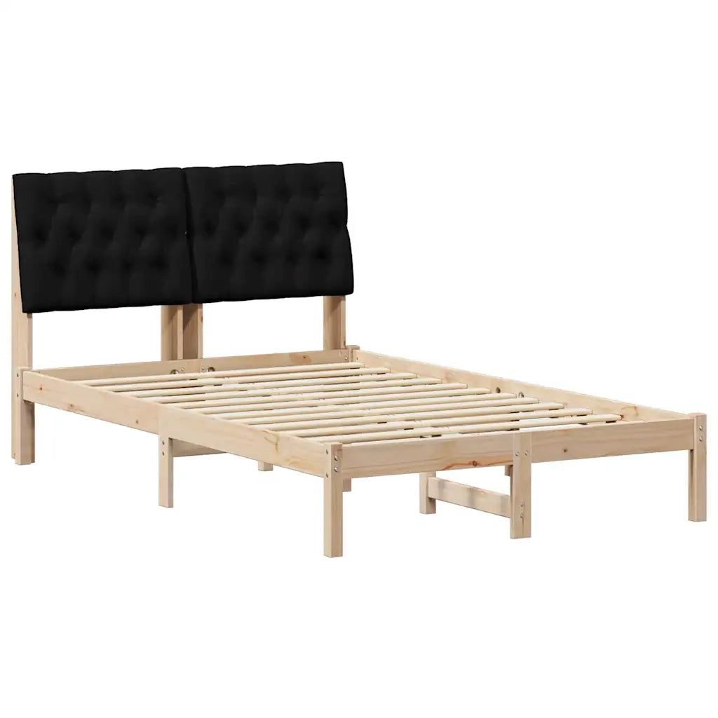 Letto con Testiera Rivestita-Struttura Letto con Testiera Marrone 120 x 190 cm 222283