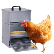 IDMarket - Mangiatoia per polli a pedale dosatore automatico 5 kg disinfestazione