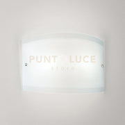 LECCE A/G APPLIQUE IN VETRO BIANCO 2 LUCE ATTACCO E14 PARTICOLARI METALLO CROMO 35CM