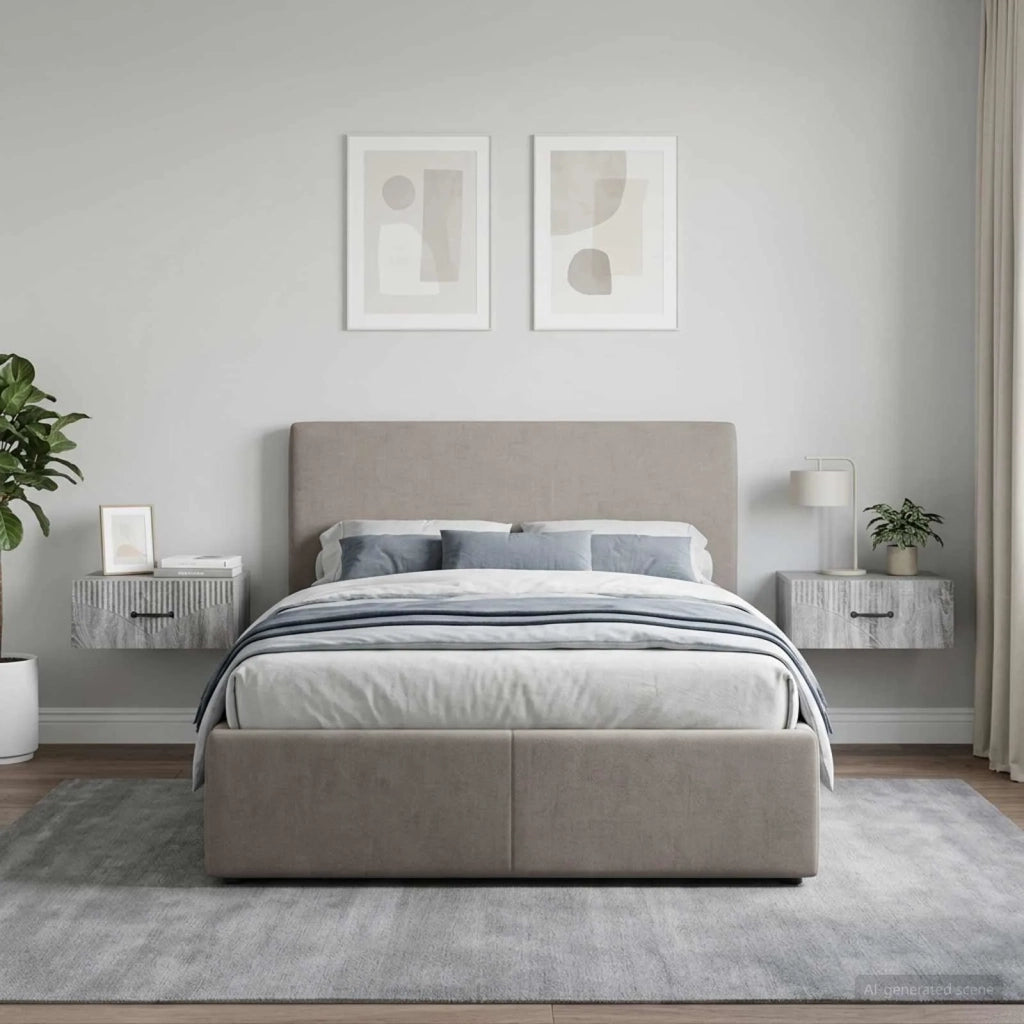 Mobiletto da notte a muro 2 pcs Grigio Sonoma 49 x 34,5 x 20 cm 898968