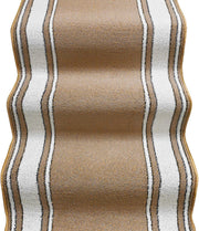 Tappeto Scala Passatoia Ingresso Corsia Scale Antiscivolo Stile Classico Beige 67x800 cm