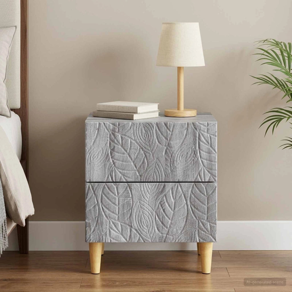 Comodino Sonoma grigio 43 x 34,5 x 48 cm Legno ingegnerizzato 894997
