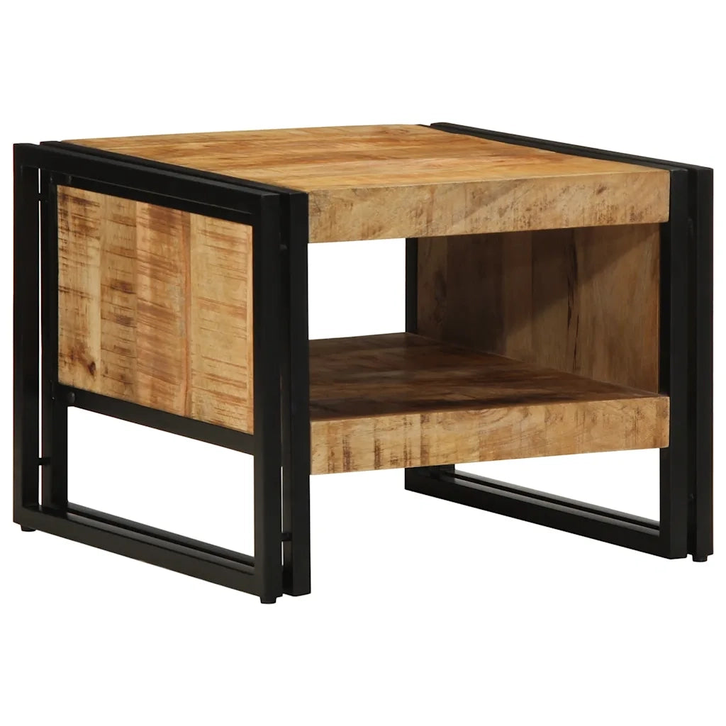 Tavolino da Salotto 50x50x38 cm Legno Massello di Mango Grezzo 4102712