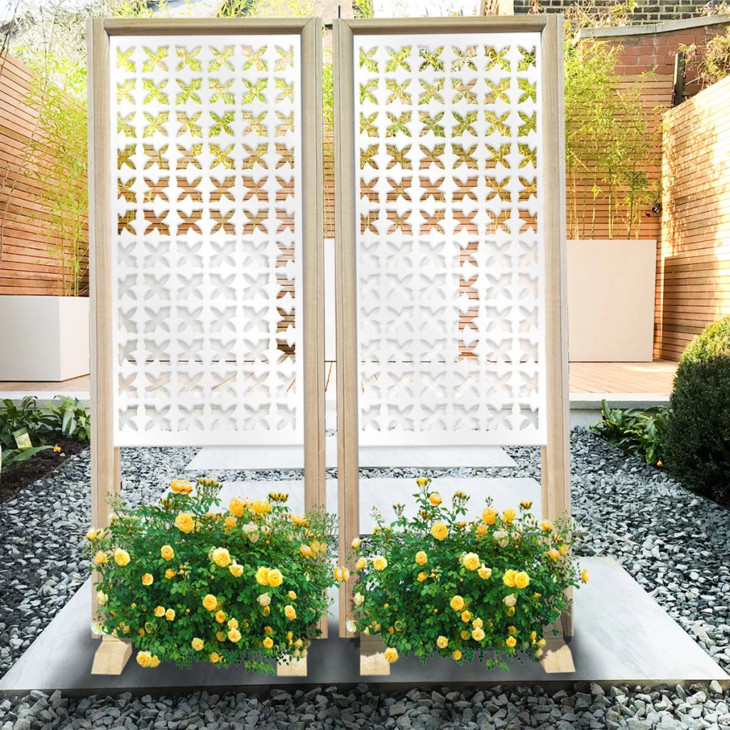 CRUSADES - Separè - Paravento modulabile - 70x190cm - in Legno e PVC Colore: bianco